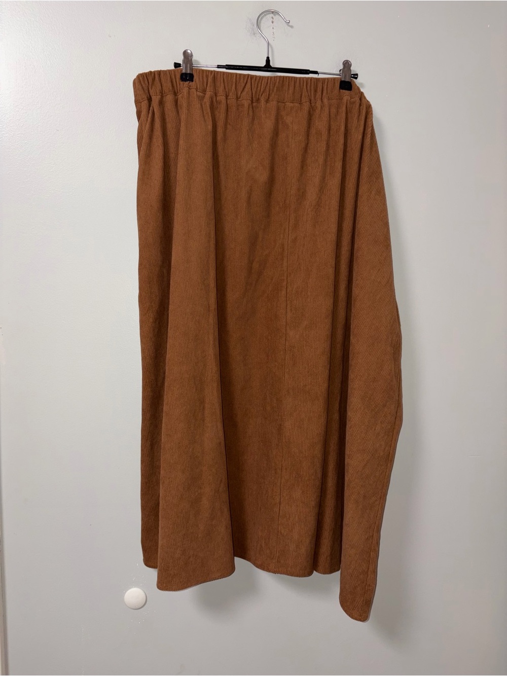 Cider Light Brown Cordoury Midi Skirt NWT Plus Size 4X - Picture 2 of 3